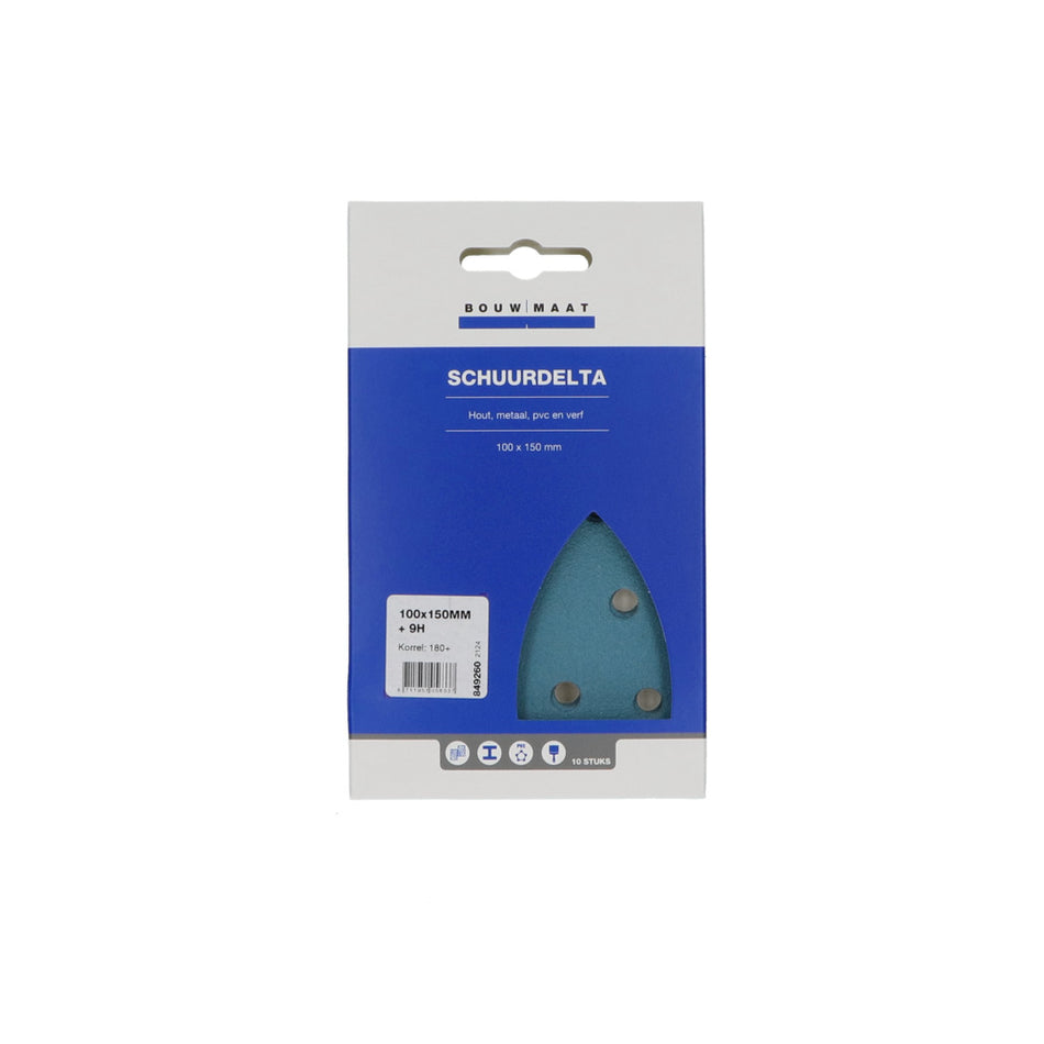 Bouwmaat Schuurdelta 9 Gaten Klittenband 100x150mm-849260