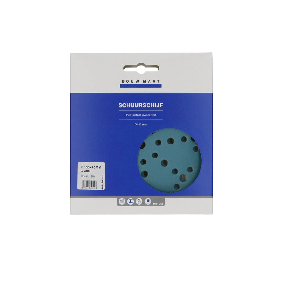 Bouwmaat Schuurschijf 49 Gaten Klittenband Ø150mm-849276