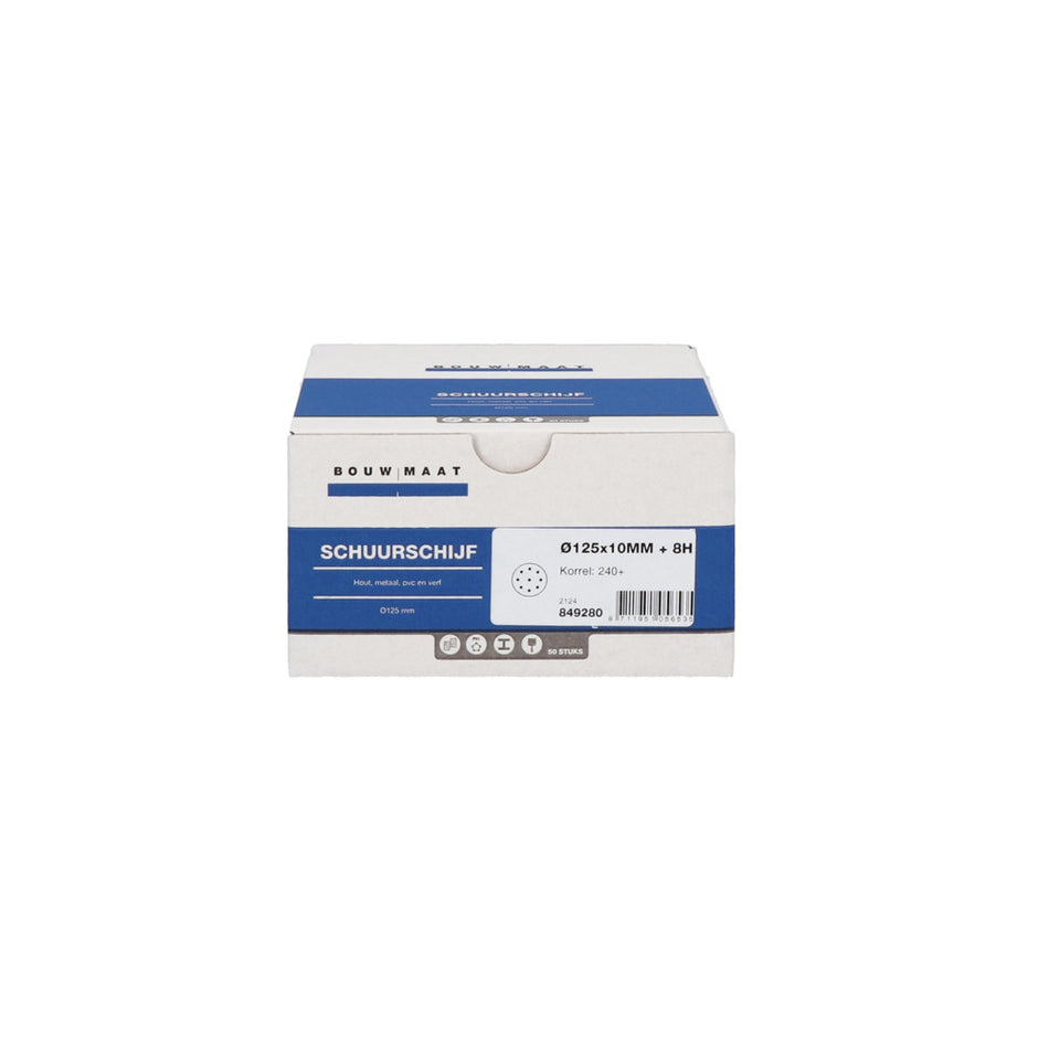 Bouwmaat Schuurschijf 9 Gaten Klittenband Ø125/90-849280