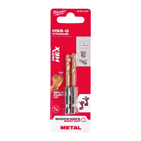Milwaukee Shockwave Red Hex Metaalboren-855995