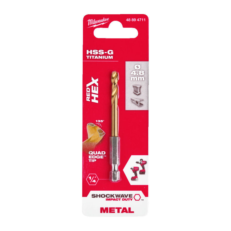 Milwaukee Shockwave Red Hex Metaalboren-855999