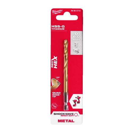 Milwaukee Shockwave Red Hex Metaalboren-856001