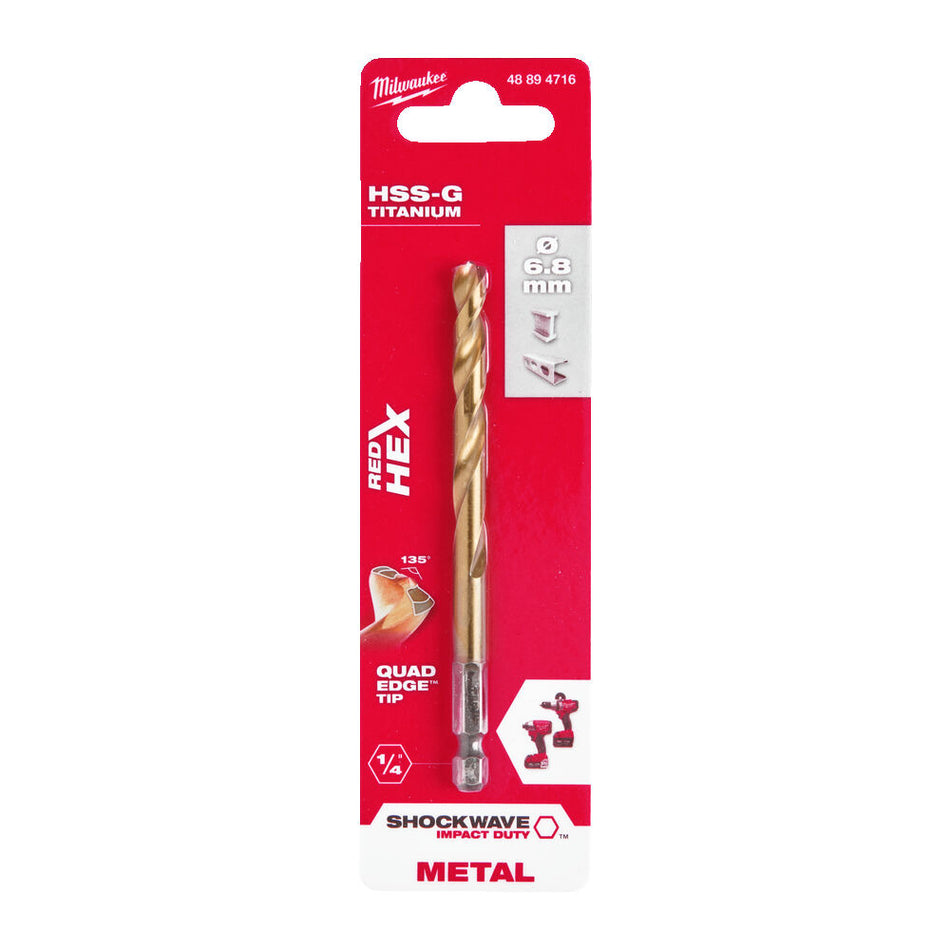 Milwaukee Shockwave Red Hex Metaalboren-856003