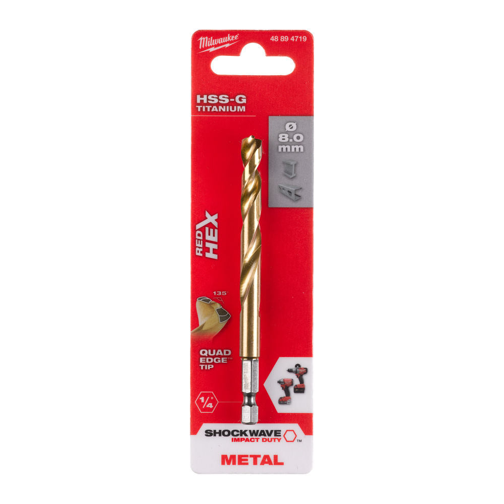 Milwaukee Shockwave Red Hex Metaalboren-856006
