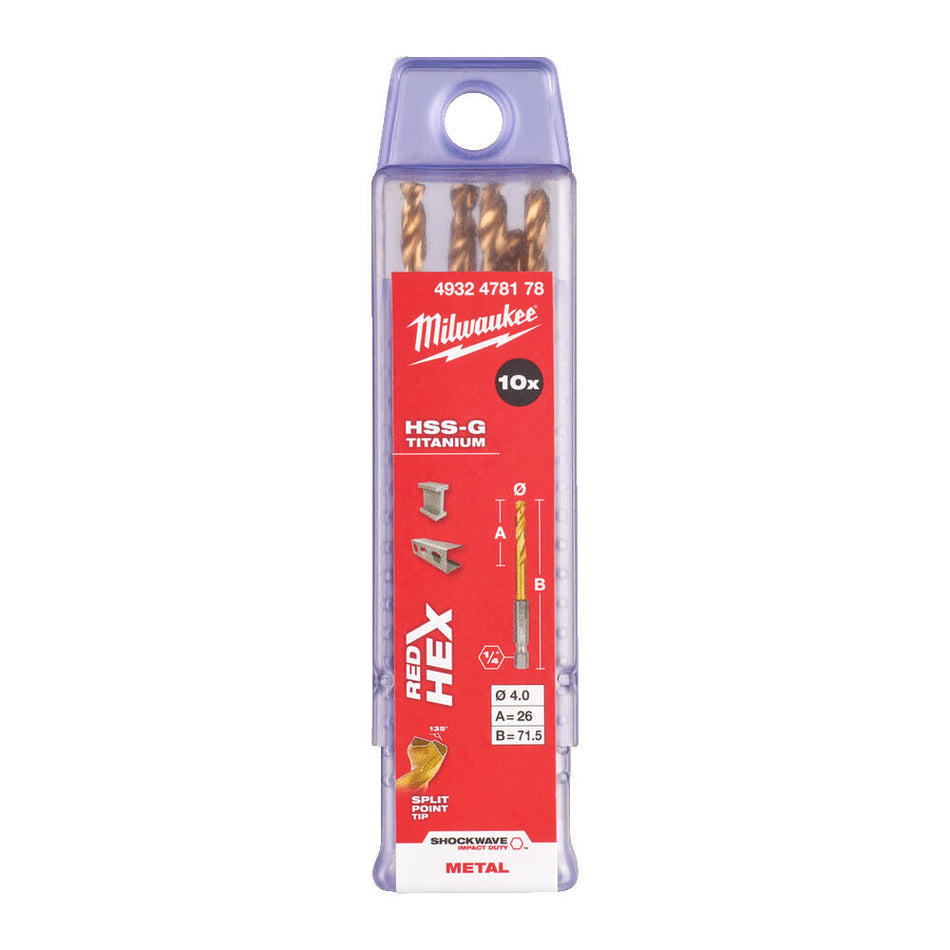 Milwaukee Shockwave Red Hex Metaalboren-856093