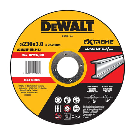DeWALT Extreme 2X Doorslijpschijf Metaal 230x2,8x22,2mm-856420