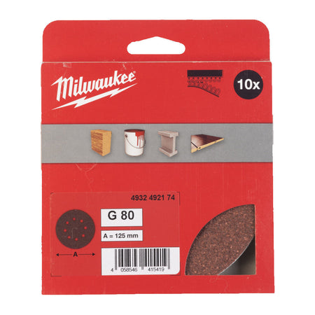 Milwaukee Schuurschijf 125mm 10st-857520