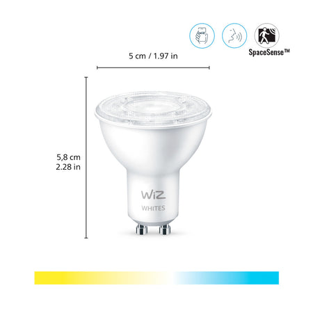 WiZ Slimme LED-Spot GU10 50W Wit Licht Mat-864103