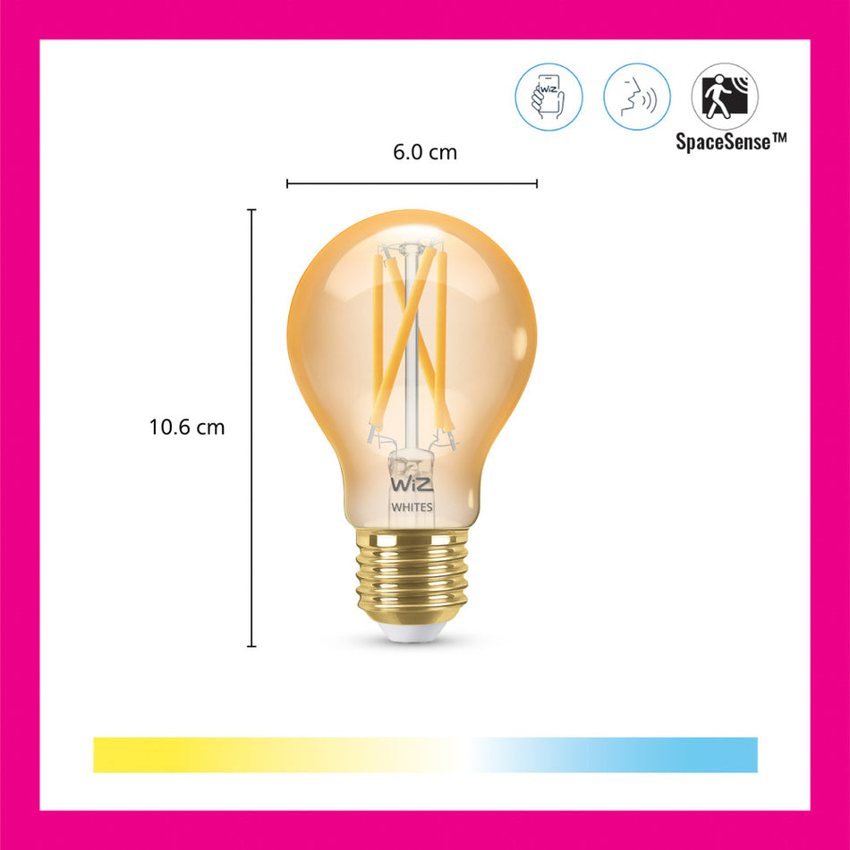 WiZ Slimme LED-Lamp E27 50W Filament A60 Warm tot Koelwit Licht Goud-864108
