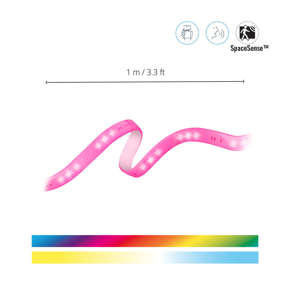 WiZ Slimme LED-Strip Lichtstrip Uitbreidingset Gekleurd en Wit Licht 1m-864114