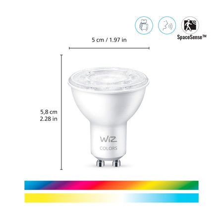 WiZ Slimme LED-Spot GU10 50W Wit Licht Mat 2st-864119