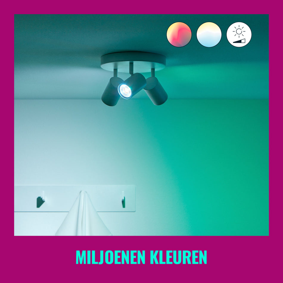 WiZ Slimme LED-Spot GU10 50W Wit Licht Mat 2st-864119