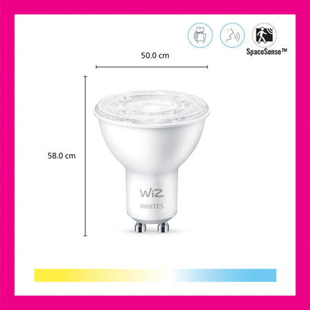 WiZ Slimme LED-Spot GU10 50W Gekleurd Licht Mat 2st-864120
