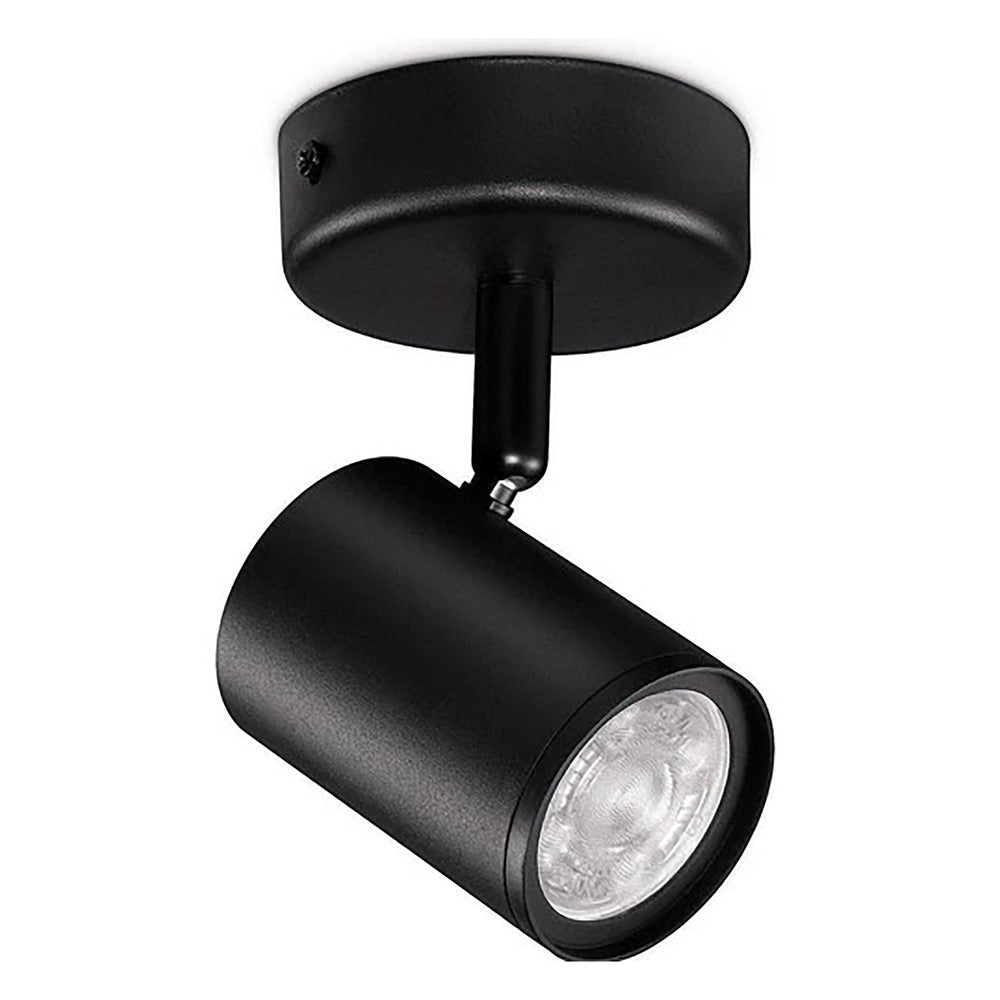WiZ Slimme LED-Opbouwspot Draaibaar 5W Warm tot Koelwit Licht Imageo Zwart-864123