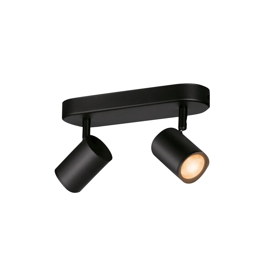 WiZ Slimme LED-Opbouwspot Draaibaar 5W Gekleurd en Wit Licht Imageo Zwart 2st-864129