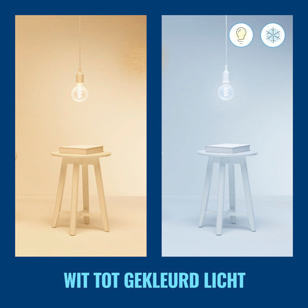 WiZ Slimme LED-Lamp E27 40W Globe Filament G95 Gekleurd en Wit Licht Transparant-864137