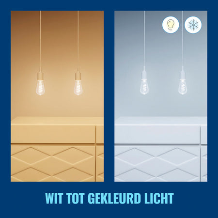 WiZ Slimme LED-Lamp E27 40W Edison Filament Gekleurd en Wit Licht Transparant-864138