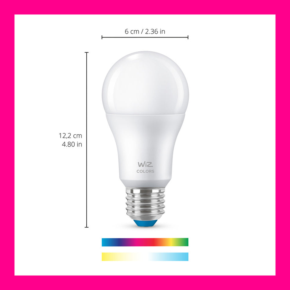 WiZ Slimme LED-Lamp E27 60W A60 Gekleurd en Wit Licht Mat-864139