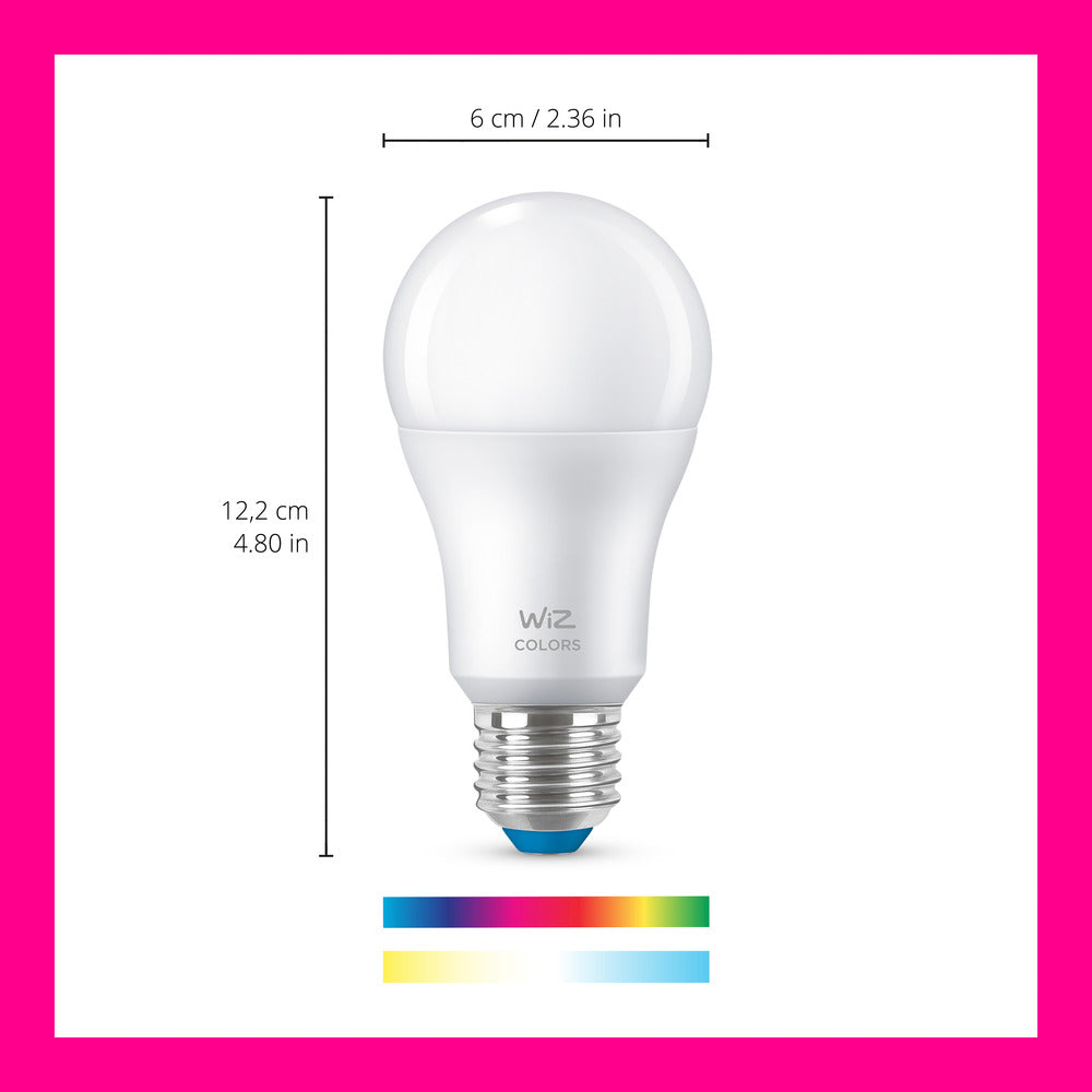WiZ Slimme LED-Lamp E27 60W A60 Gekleurd en Wit Licht Mat 2st-864140