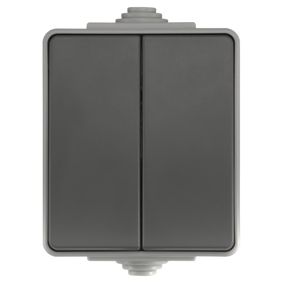ION INDUSTRIES Spatwaterdicht Opbouw Schakelaar Serie IP54 Grijs-866021