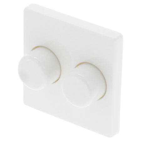 Centraalplaat Inbouw Knop Duo Dimmer t.b.v Peha Standaard Polarwit-866129