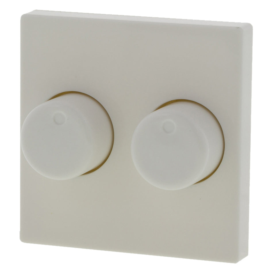 ION Centraalplaat Inbouw Knop Duo Dimmer t.b.v Jung AS500 Polarwit-866132