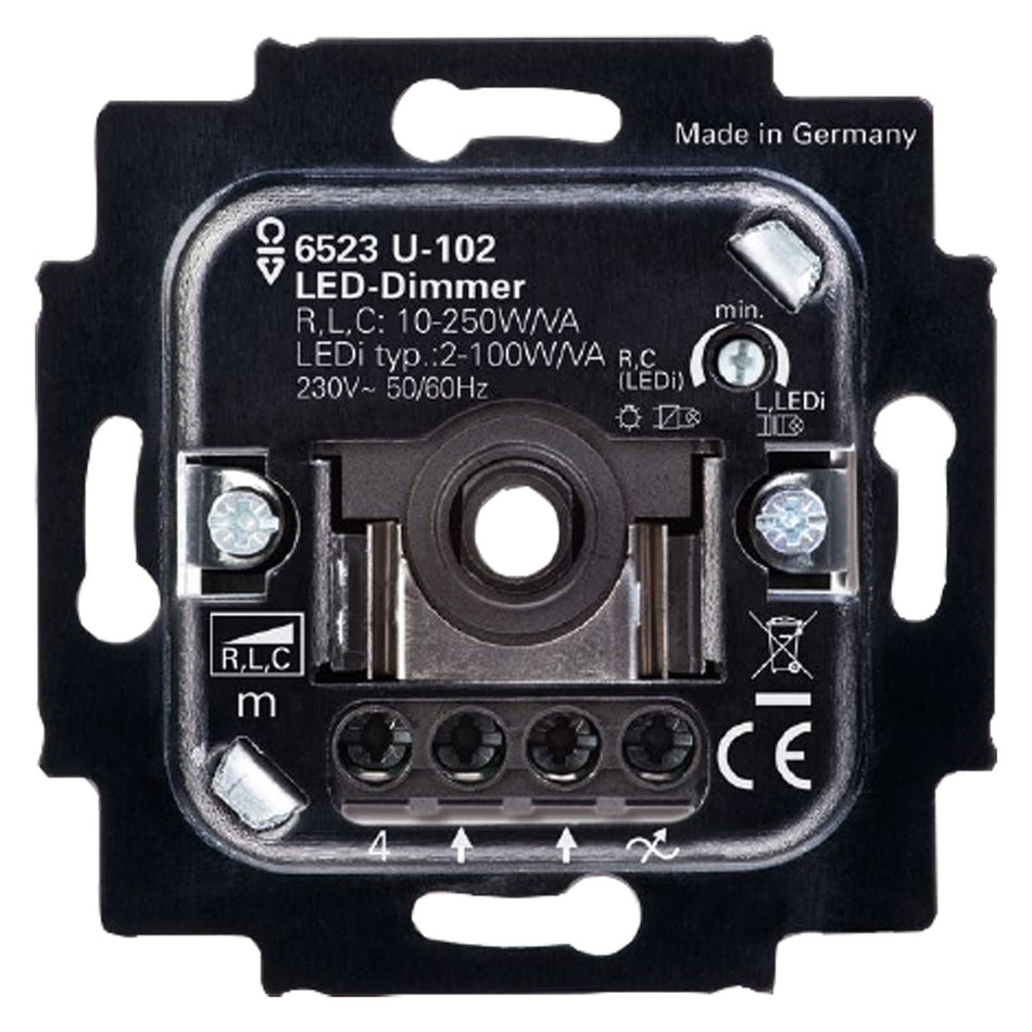 Busch-Jaeger Inbouw Dimmer Led 2-100W Universeel Druk/Wissel Element-866151