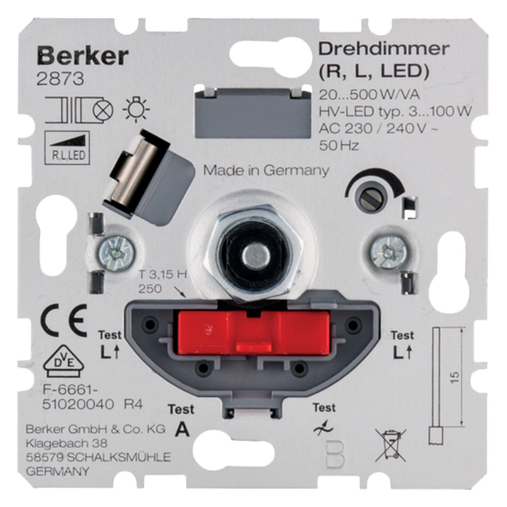 Berker S1  Inbouw Dimmer Led 3-100W 20-500W Universeel Druk/Wissel-866160
