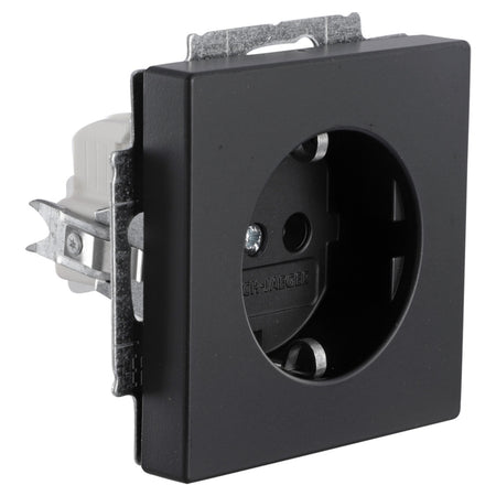Busch-Jaeger Future Line Inbouw Contactdoos 1-Voudig Randaarde Zwart-866186