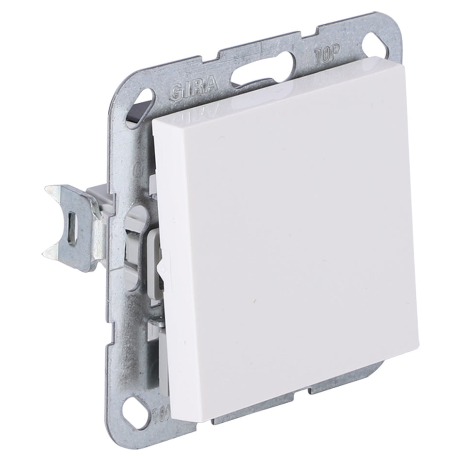Gira System 55 Inbouw Schakelaar Impuls/Maak Polarwit-866205