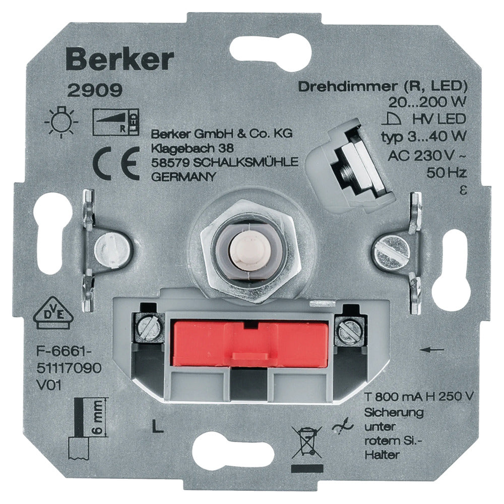Berker Inbouw Dimmer Led 3-40W/200W Uni Element-866247