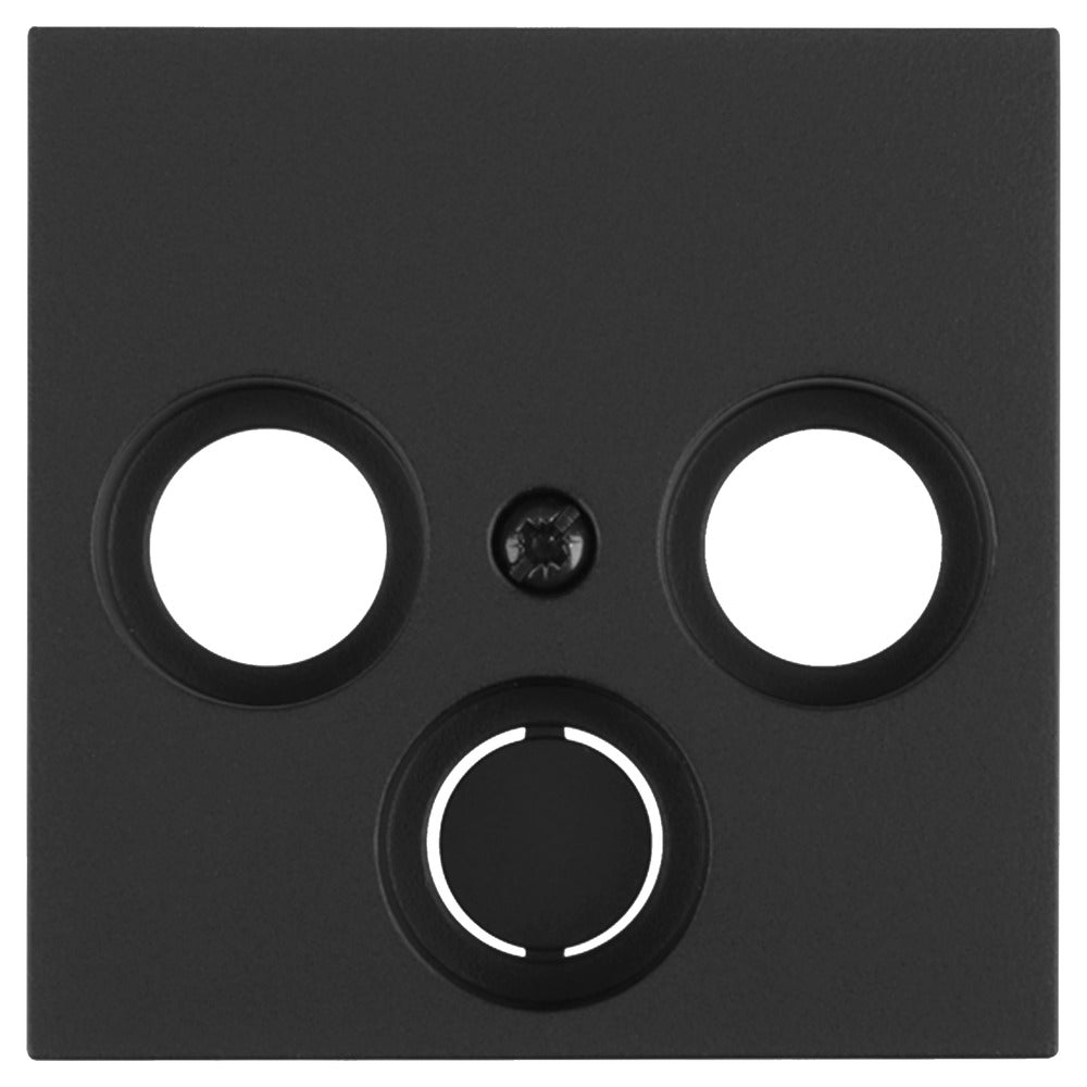 Gira E2 Centraalplaat Radio/TV/Satelliet Zwart-866258