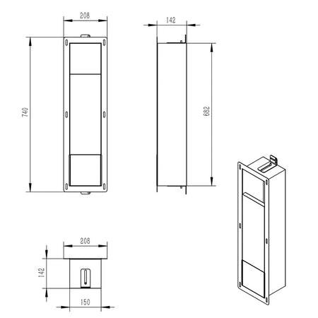 Dive Reserverolhouder Inbouw RVS-867557