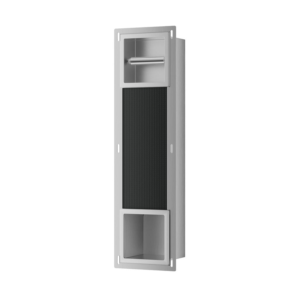 Dive Toiletrolhouder Zonder Klep en Reserverolhouder Inbouw RVS-867559