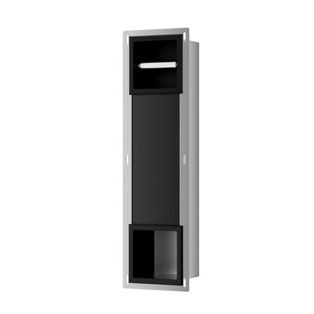 Dive Toiletrolhouder Zonder Klep en Reserverolhouder Inbouw Mat Zwart-867560
