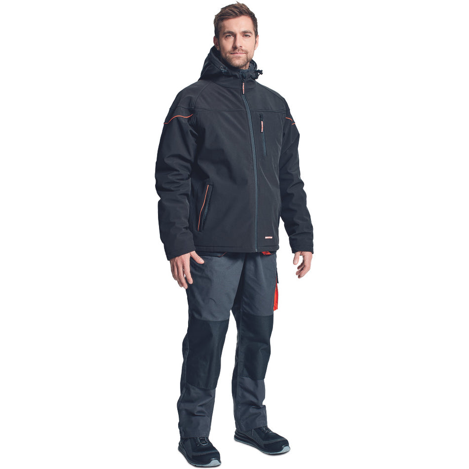 Cerva Softshell Jas Emerton Winter Zwart Maat L-868028