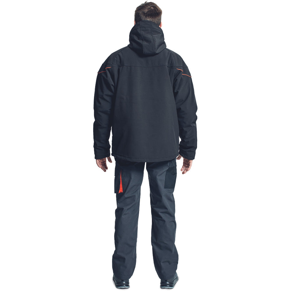 Cerva Softshell Jas Emerton Winter Zwart Maat XL-868029