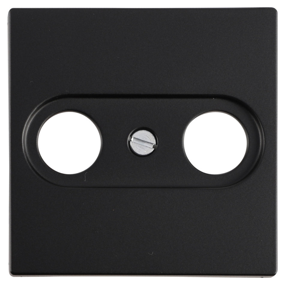 Jung A550 Centraalplaat Radio/TV Mat Zwart-868096
