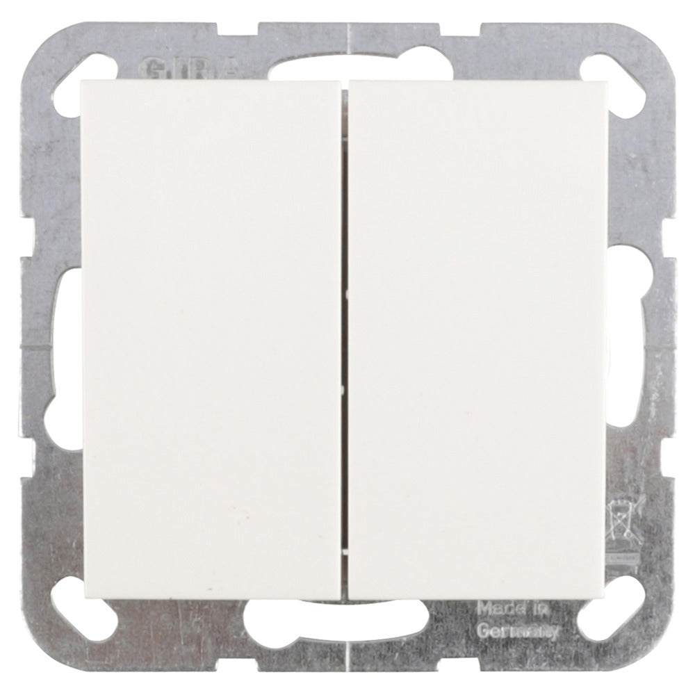 Gira System 55 Inbouw Schakelaar Wissel/Wissel Polarwit-870096