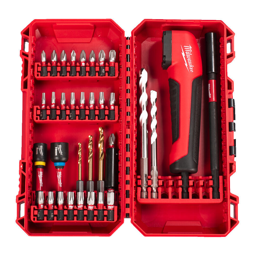 Milwaukee Shockwave Bitset Incl Haakse Schroefkop 35st-873943