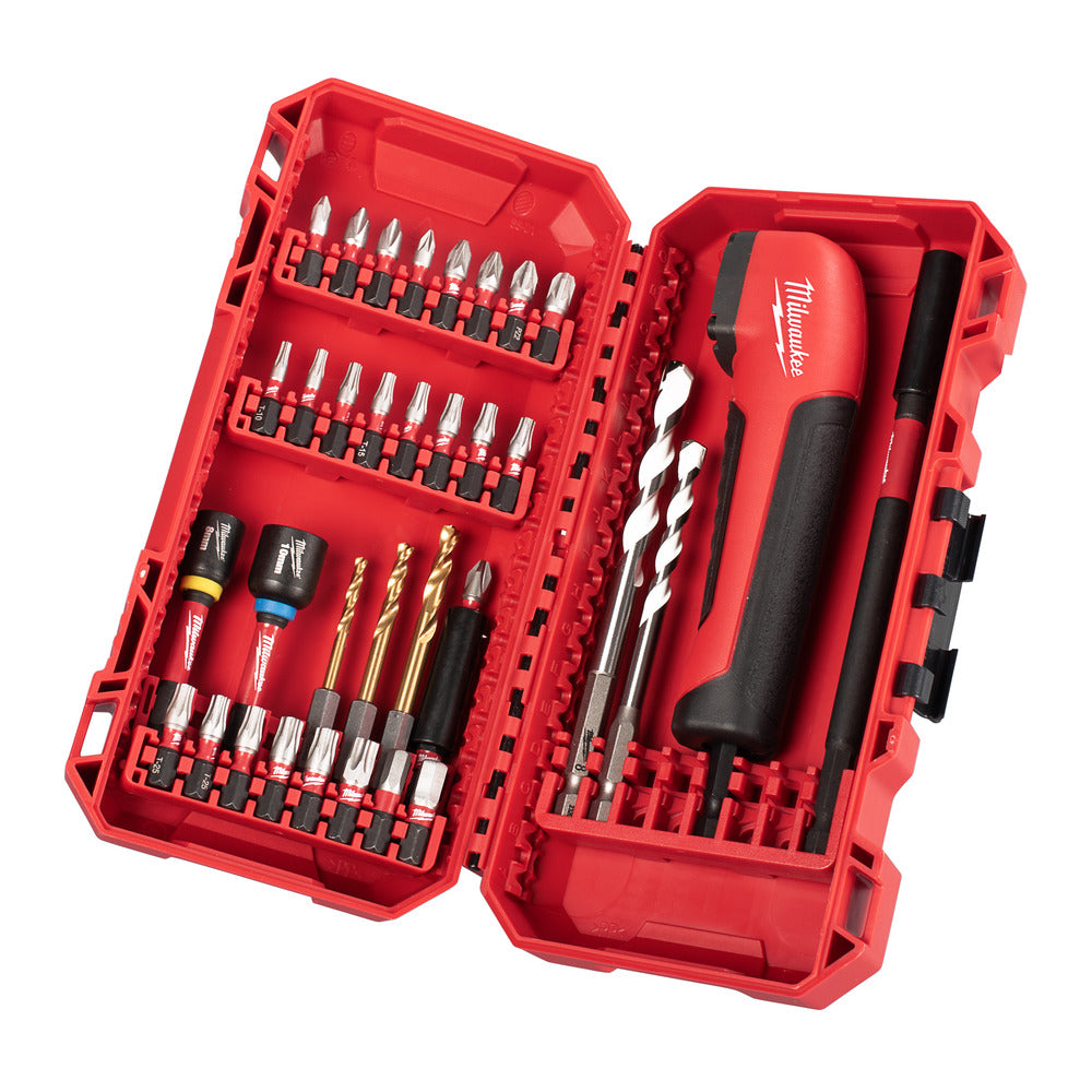 Milwaukee Shockwave Bitset Incl Haakse Schroefkop 35st-873943