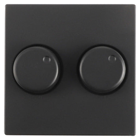 Gira E2 Centraalplaat Duo-Dimmer Met Knop Zwart-879020