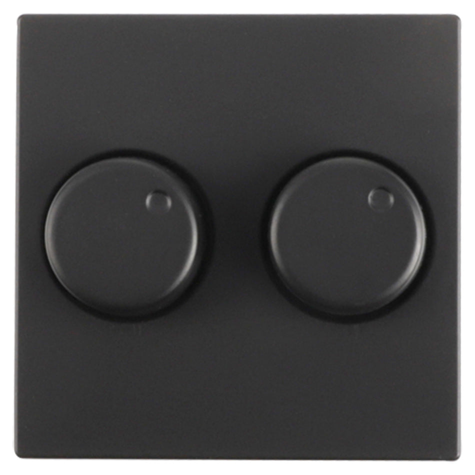 Gira E2 Centraalplaat Duo-Dimmer Met Knop Zwart-879020
