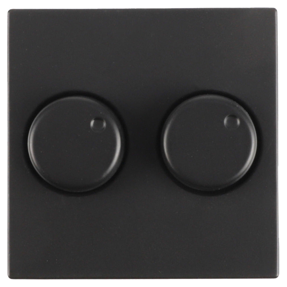 Jung A550 Centraalplaat Duo-Dimmer Met Knop Mat Zwart-879021