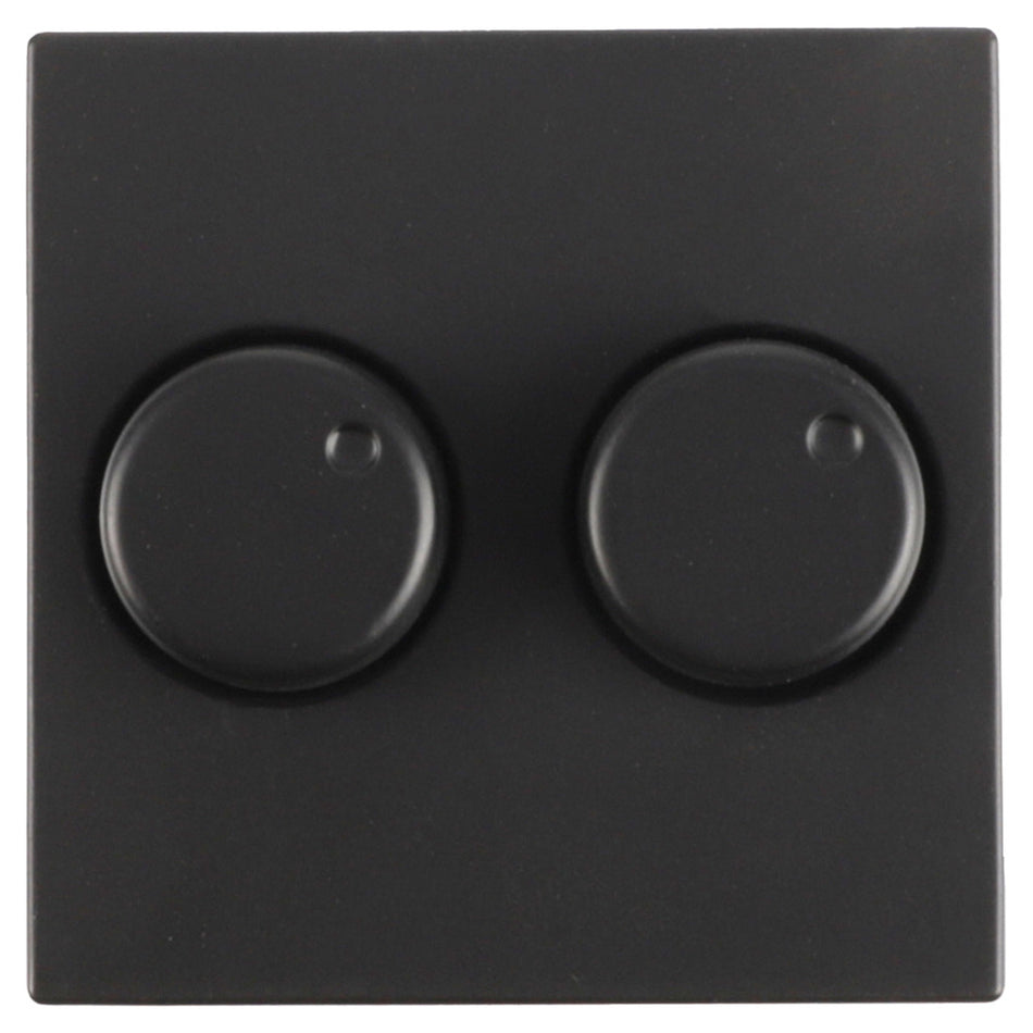 Jung A550 Centraalplaat Duo-Dimmer Met Knop Mat Zwart-879021
