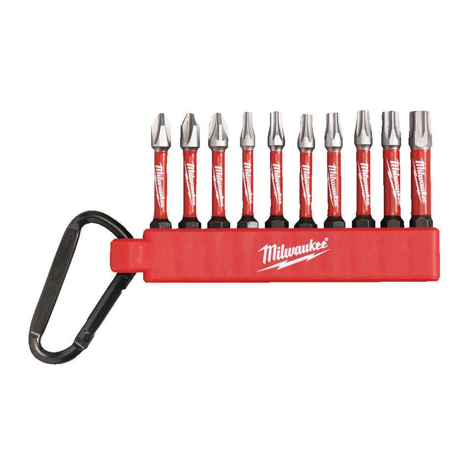 Milwaukee Shockwave Bitset 50mm Met Karabijnhaak 10st-879654