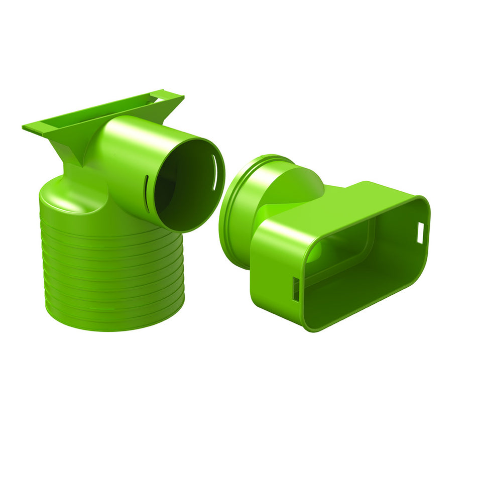 Ubbink Air Excellent Ventieladapter AE55SC 90° Ø125mm-887592