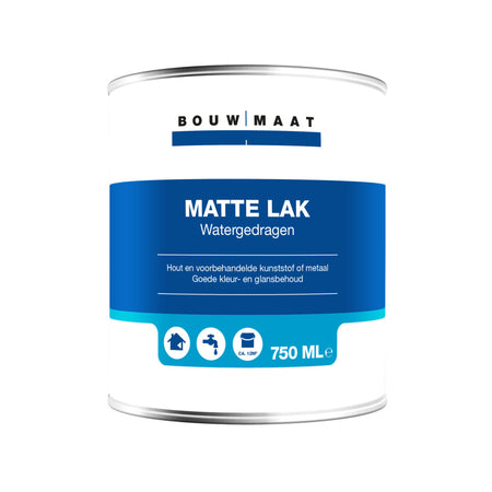Bouwmaat Watergedragen Lak Mat Zwart 750ml-891931
