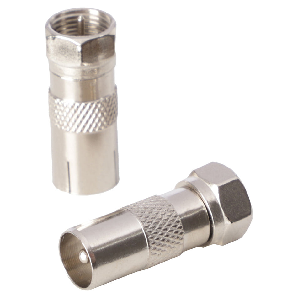 Q-Link Coax Adapter 1 Male en 1 Female F-Connector Binnendraads-914826