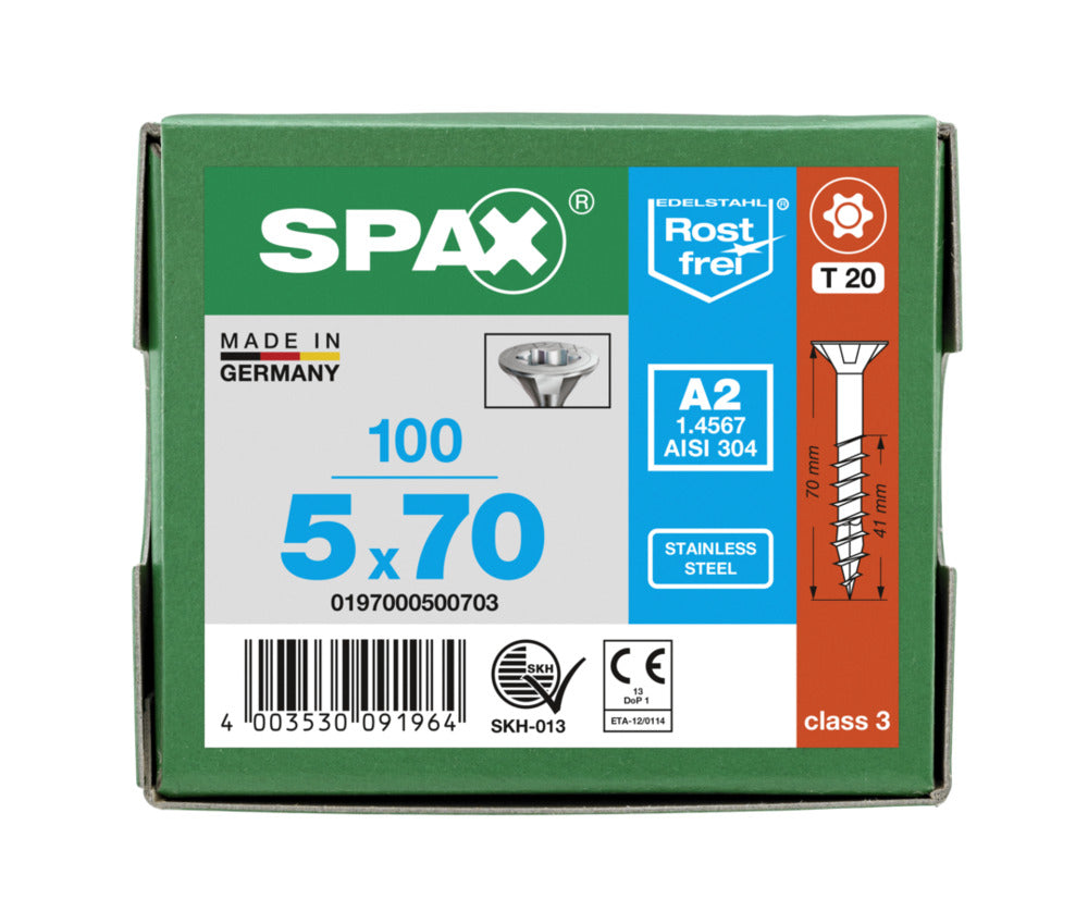 SPAX Universele Schroef RVS A2 VK Deeldraad-918510